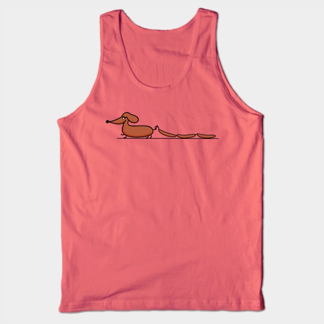 Dachshund with sausages Tank Top by spontania